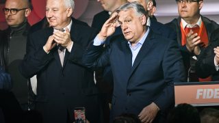 Orbán Viktor a Fidesz eredményváróján