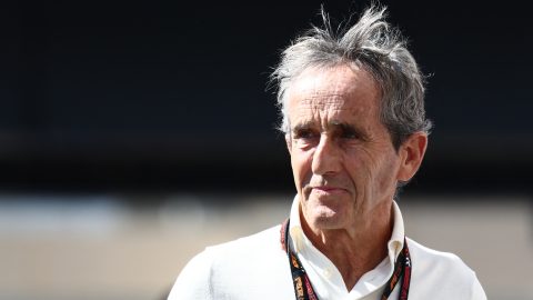Alain Prost a 2024-es Abu Dzabi Nagydíjon.