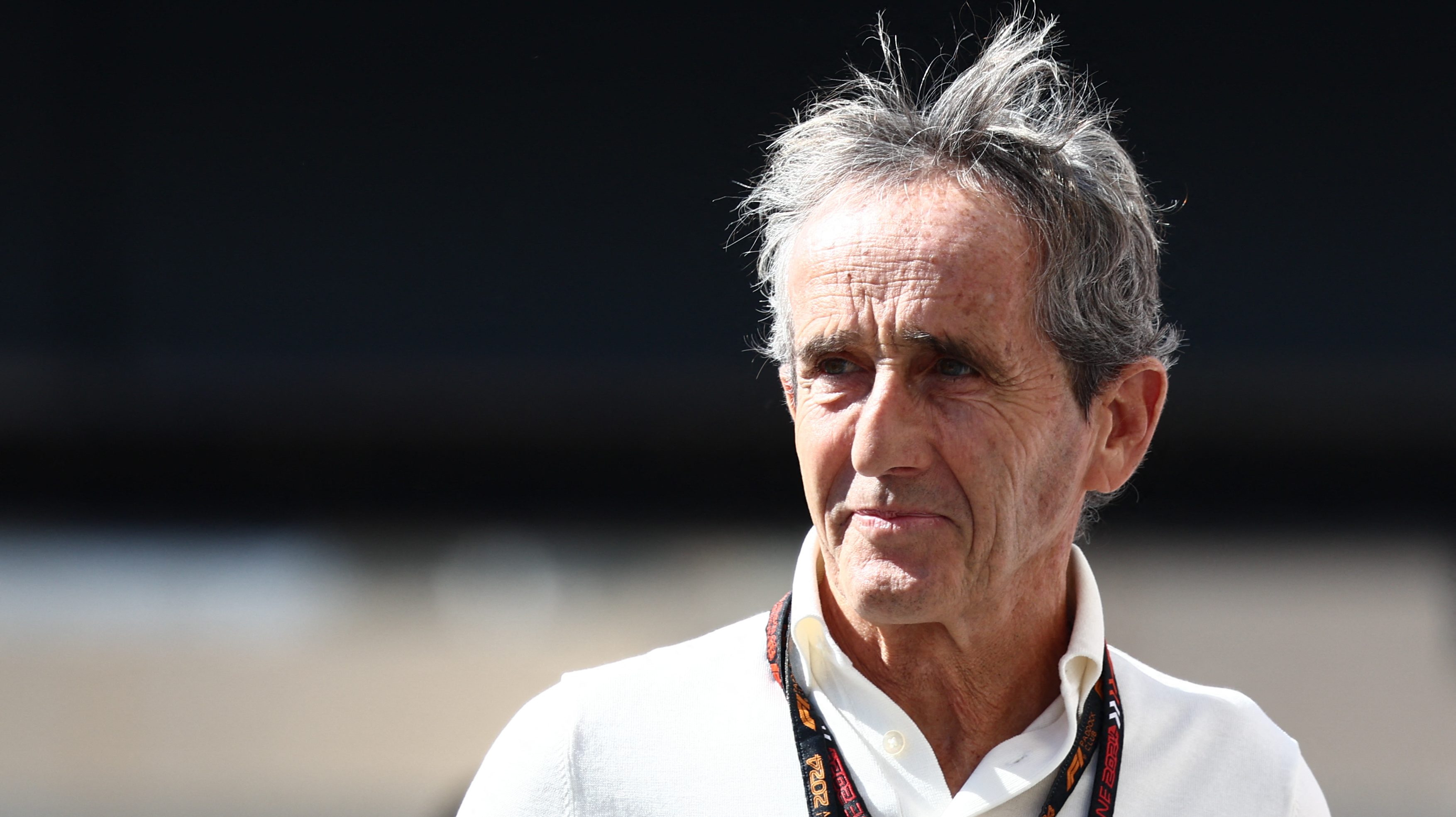 Alain Prost a 2024-es Abu Dzabi Nagydíjon.