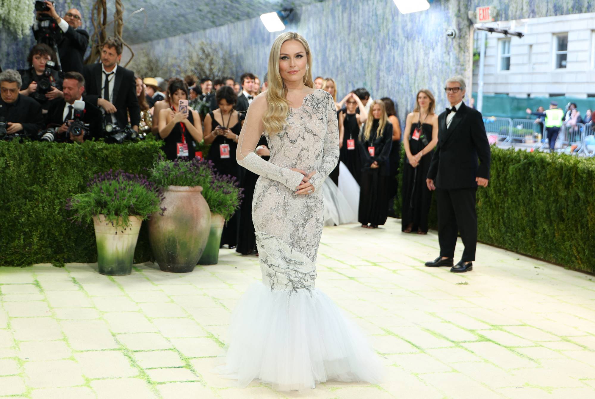US alpine ski racer Lindsey Vonn arrives for the 2026 Met Gala celebrating "Costume Art" at the Metropolitan Museum of Art, in New York, on May 4, 2026.