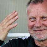 Bognár György, a Paks vezetőedzője a labdarúgó OTP Bank Liga 31. fordulójában játszott Paksi FC - Ferencvárosi TC mérkőzésen Pakson, a Fehérvári úti stadionban 2025. május 10-én.