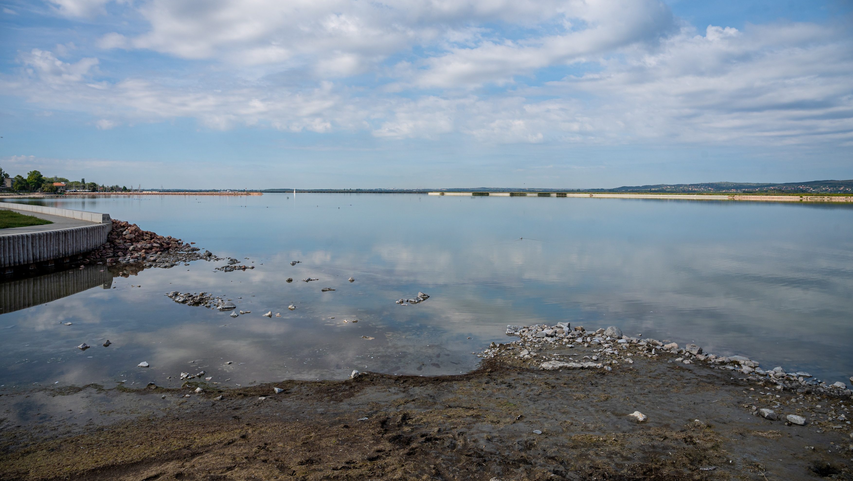 velencei-tó, vízállás, alacsony, rekord, rekordalacsony vízállás, balaton