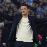 Cristian Chivu, head coach of Inter Milan, reacts during the Italian Cup football final match between Lazio and Inter Milan at the Olympic stadium in Rome, Italy, on May 13, 2026. Riccardo De Luca / Anadolu