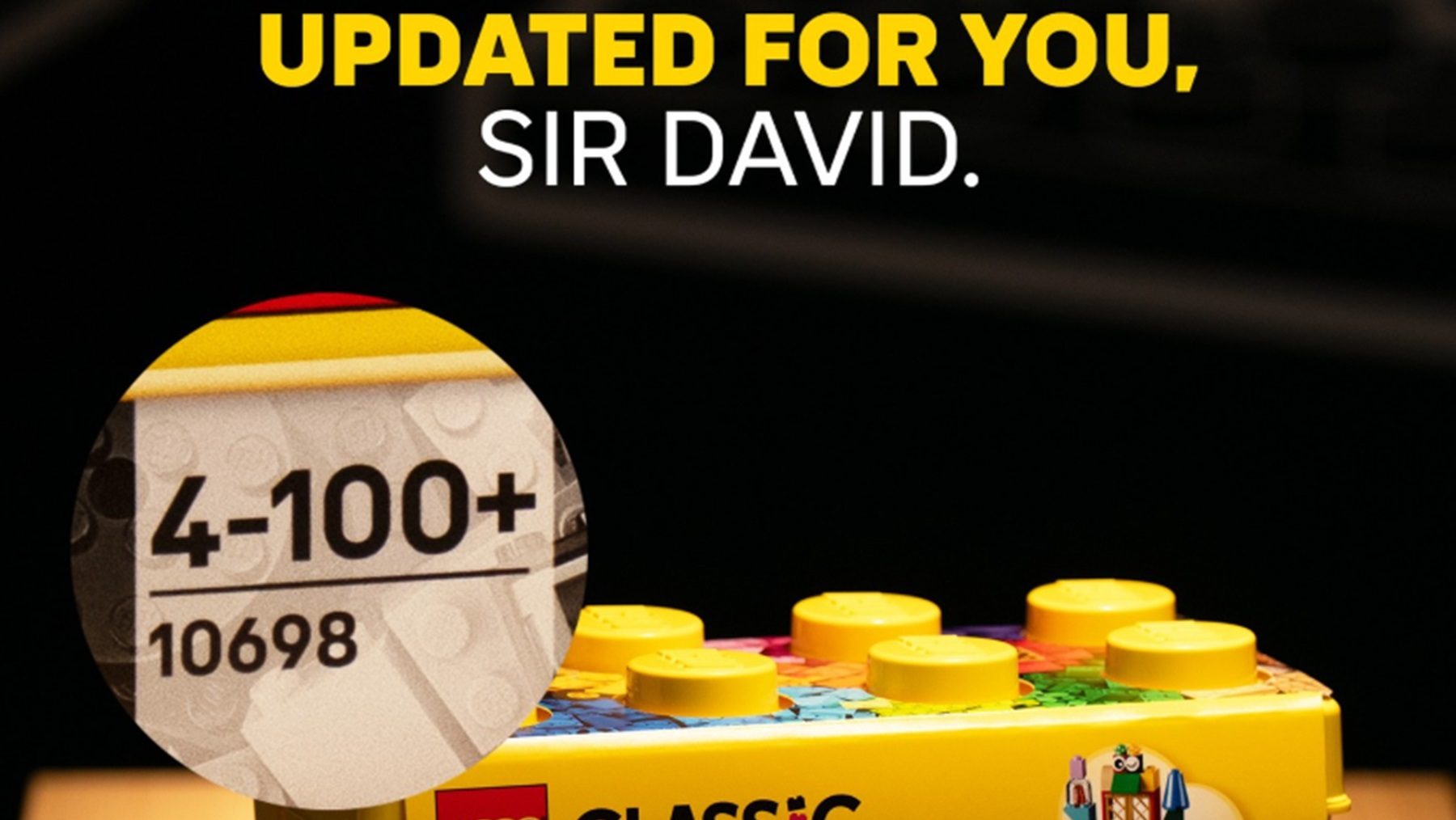 David Attenborough 100 születésnap LEGO köszöntés