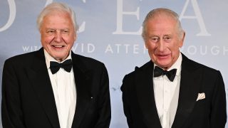 David Attenborough az angol király társaságában.