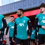 Szoboszlai, Szalah és Kerkez a Liverpool edzésén.