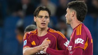 Niccolò Pisilli a Fiorentina elleni mérkőzést követően a gólja után.