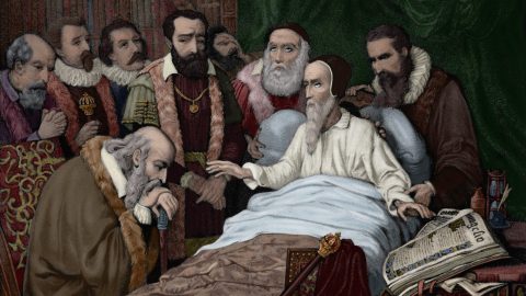 Kálvin János utolsó percei.