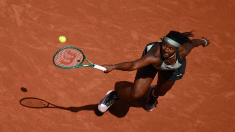 Hailey Baptiste (USA) competes in Women’s singles, first round, during Roland-Garros 2026, French Open, Grand Slam tennis tournament, day 1, on May 24, 2026, Roland Garros Stadium, Paris, France, Photo Philippe Millereau / KMSP