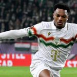 Lenny Joseph, a Ferencváros (b) és Sikou Niakaté, a portugál SC Braga játékosa a labdarúgó Európa-liga nyolcaddöntőjében játszott Ferencvárosi TC - SC Braga első mérkőzésen a Groupama Arénában 2026. március 12-én.