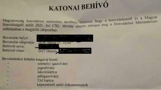 Többen hamis katonai behívót kaptak.