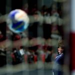 ANKARA, TURKIYE - MAY 16: Eyup Arda Yildiz (C) of Turkiye competes against his opponent during the 2027 IHF Men's World Handball Championship European Qualifiers phase 3 second-leg match between Turkiye and Norway at Prof. Dr. Yasar Sevim Handball Hall in Ankara, Turkiye, on May 16, 2026. Ercin Erturk / Anadolu