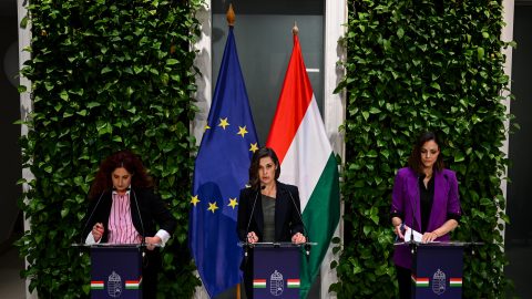 A második kormányülés utáni sajtótájékoztató 2026. május 18-án, Budapesten.