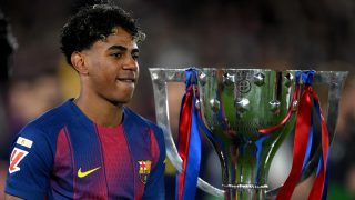 Lamine Yamal már háromszoros bajnok a Barcelonával.