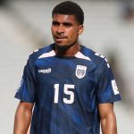AUCKLAND, NEW ZEALAND - MARCH 30: Laros Duarte of Cape Verde looks on during the FIFA Series match between Cape Verde and Finland at Eden Park on March 30, 2026 in Auckland, New Zealand. (Photo by Phil Walter/Getty Images)