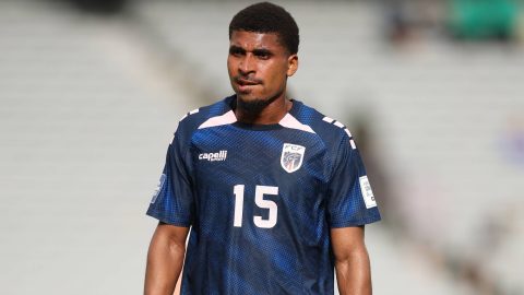 AUCKLAND, NEW ZEALAND - MARCH 30: Laros Duarte of Cape Verde looks on during the FIFA Series match between Cape Verde and Finland at Eden Park on March 30, 2026 in Auckland, New Zealand. (Photo by Phil Walter/Getty Images)