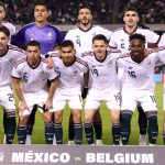 A mexikói válogatott tagjai a Belgium elleni felkészülési mérkőzésen.