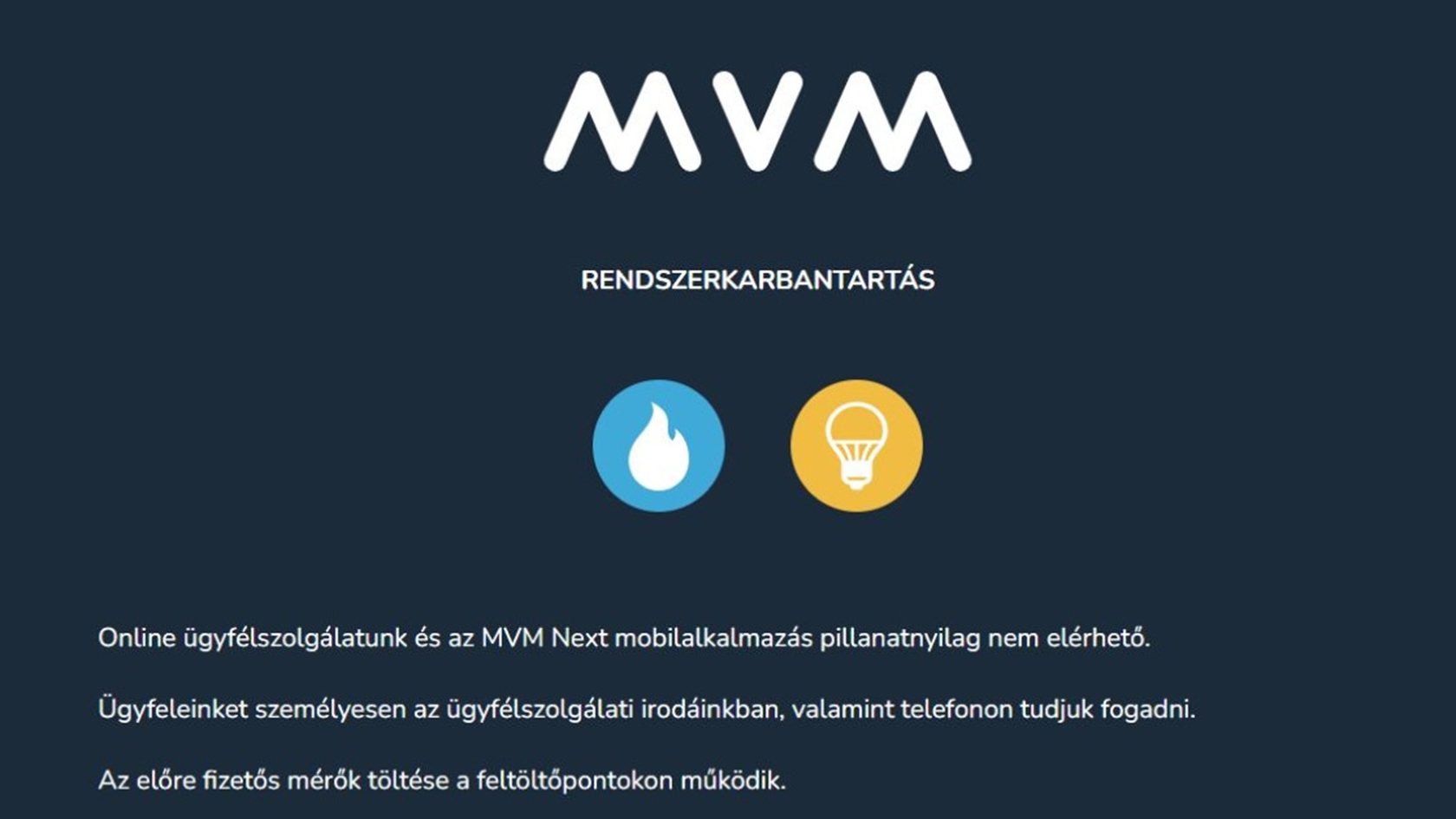 MVM, mvm next, hiba, karbantartás
