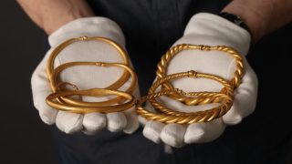 viking kori színarany karkötők felfedezése Dániában.