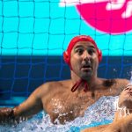 Szécsi Zoltán (b), Madaras Norbert (b2), Varga Tamás (j) a Millennium Masters - Orosz Masters Válogatott mérkőzésén a Duna Arénában 2019. augusztus 30-án. A 2000-es sydneyi olimpia magyar-orosz döntőjét „játszották újra”, az olimpián a magyar csapat 13-6-ra győzött, a mesterek összecsapásán Magyarország 13-8-ra nyert Oroszország ellen.