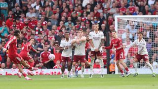 Szoboszlai Dominik góljával verte a Liverpool az Arsenalt augusztusban.