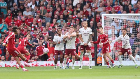 Szoboszlai Dominik góljával verte a Liverpool az Arsenalt augusztusban.