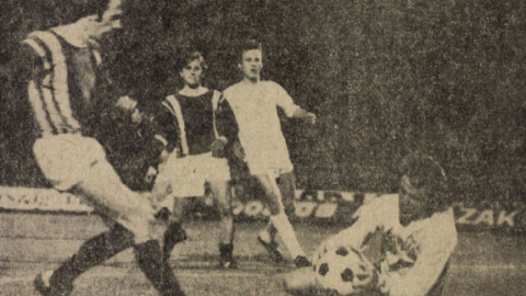 Az Újpest és a Ferencváros rangadója 1976-ban.