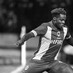 Antwerp's Victor Udoh (L) and Oostende's Cederick Van Daele fight for the ball during the Belgian Cup semi-final football match between Royal Antwerp FC and KV Oostende (1b) in Antwerp on February 29, 2024.