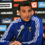 Lionel Scaloni a Honduras elleni felkészülési mérkőzés előtt.