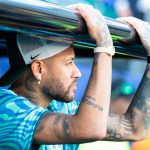 Neymar a Marokkó elleni mérkőzés előtt.