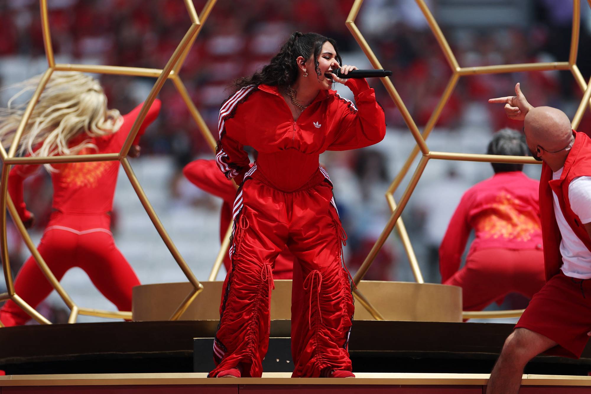 TORONTO, ONTARIO - JUNE 12: Alessia Cara performs during the Opening Ceremony before the FIFA World Cup 2026 Group B match between Canada and Bosnia and Herzegovina at Toronto Stadium on June 12, 2026 in Toronto, Ontario. Charlotte Wilson/Getty Images/AFP
