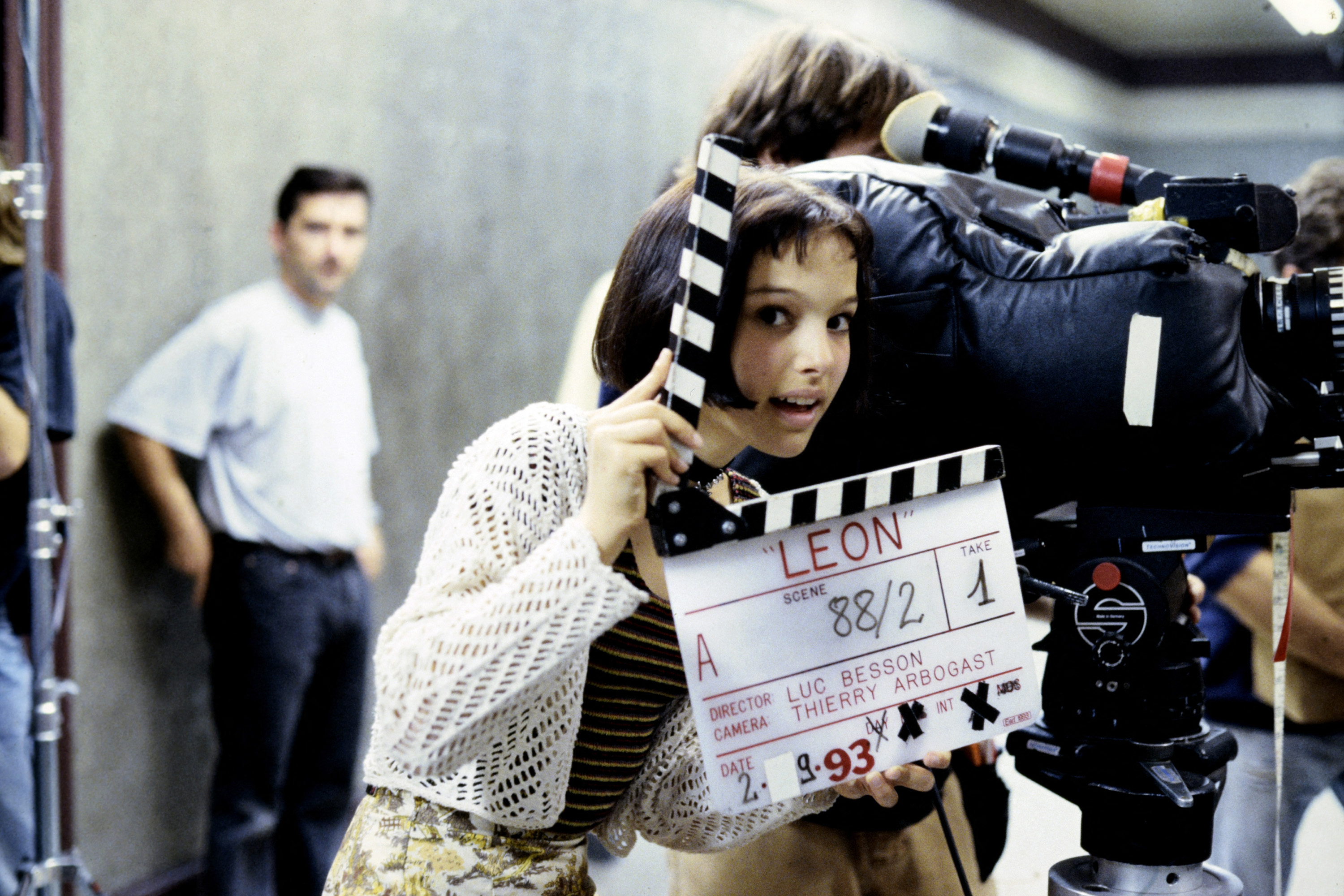 Natalie Portman 1994-ben a Léon, a profi forgatásán.