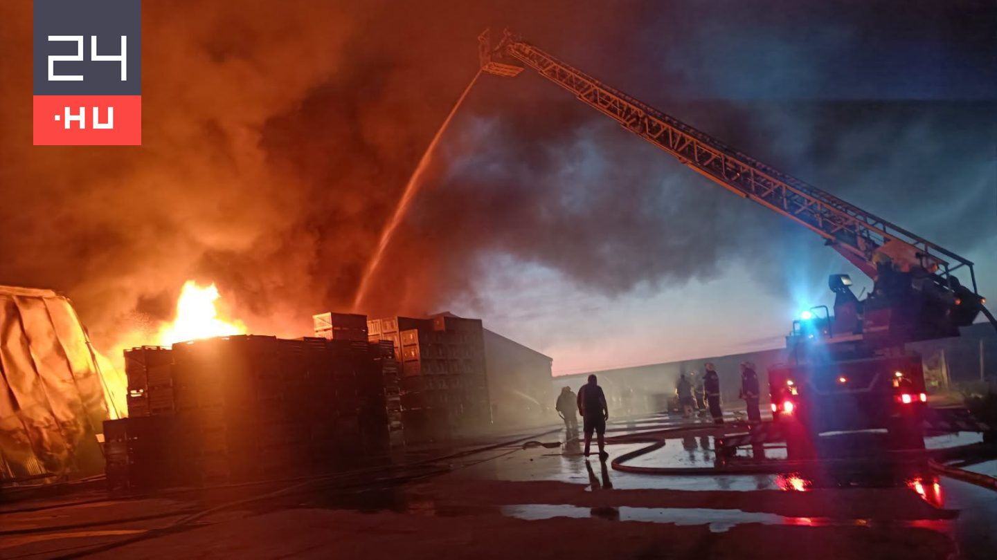 Lángra lobbant egy hűtőház Zalában – Videó