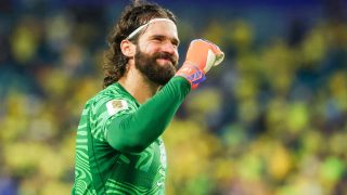 Alisson goalkeeper of Brazil after the match between Scotland and Brazil in the third round of Group C of the 2026 FIFA World Cup group stage at Miami Stadium, in Florida, United States, on Wednesday, June 24, 2026.(Foto: William Volcov/Brazil Photo Press/Brazil Photo Press) INTERNATIONAL