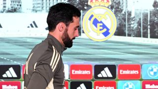 MADRID, SPAIN - MAY 22: Head Coach of Real Madrid Alvaro Arbeloa attends a press conference at Valdebebas facilities ahead of La Liga week 38 football match between Real Madrid and Athletic Club Bilbao in Madrid, Spain on May 22, 2026. Burak Akbulut / Anadolu