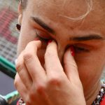 Aryna Sabalenka (BLR) reacts in Women’s singles, Quarterfinals, during Roland-Garros 2026, French Open, Grand Slam tennis tournament, day 11, on June 3, 2026, Roland Garros Stadium, Paris, France, Photo Philippe Millereau / KMSP