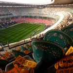 A mexikóvárosi Azték Stadion a nyitómeccs előtt.