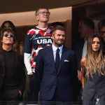LOS ANGELES, CALIFORNIA - JUNE 12: Tom Cruise, David and Victoria Beckham pictured during the FIFA World Cup 2026 Group D match between USA and Paraguay at Los Angeles Stadium on June 12, 2026 in Los Angeles, California. Stu Forster/Getty Images/AFP