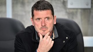 Borbély Balázs, az ETO FC vezetőedzője a labdarúgó Fizz Liga 26. fordulójában játszott ETO FC - MTK Budapest mérkőzésen a győri ETO Stadionban.