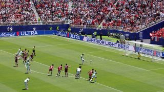 Breel Embolo tizenegyesből szerzett gólt Katar ellen.