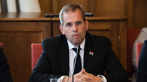 Ruff Bálint miniszterjelölti meghallgatása a Parlament Igazságügyi és Alkotmányügyi Bizottságában az Országházban 2026. május 12-én.