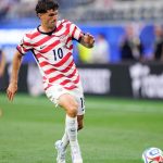 Christian Pulisic of USA in action during the FIFA World Cup 2026 Group D match between USA and Paraguay at Los Angeles Stadium on June 12, 2026 in Los Angeles, California. (Photo by Jose Breton/Pics Action/NurPhoto)
