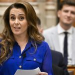 Csézy Erzsébet, a Tisza Párt képviselője felszólal a médiaszolgáltatásokról és a tömegkommunikációról szóló törvény és kapcsolódó törvények módosításáról szóló javaslat általános vitájában az Országgyűlés rendkívüli ülésén 2026. június 22-én.