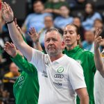 Per Johansson, a Gyõri Audi ETO KC vezetõedzõje a nõi kézilabda Bajnokok Ligája négyes döntõjének elõdöntõjében.