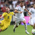 Markgráf Ákos (j) a Magyarország - Kazahsztán barátságos mérkõzésen.