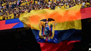 Fans of Ecuador, during a match between Ecuador and Germany , valid of the third round of Group E of the 2026 FIFA World Cup took place at the New York/New Jersey Stadium, in New Jersey, USA, on Thuesday afternoon, the 25th.