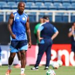 BOCA RATON, FLORIDA - JUNE 13: Gervane Kastaneer #19 of Curaçao looks on during the training of Curacao one day ahead of the FIFA World Cup 2026 Group E match against Germany at Flagler Credit Union Stadium on June 13, 2026 in Boca Raton, Florida. Megan Briggs/Getty Images/AFP