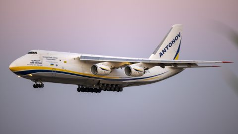 An-124 Ruszlan repülőgép Budapesten.