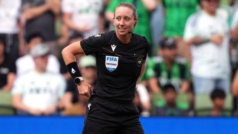 Tori Penso az Austin FC-Los Angeles Galaxy mérkőzésen.