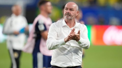 Steve Clarke a brazilok elleni meccset követően.